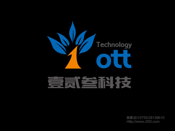 123科技公司logo设计